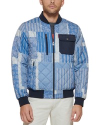 Levi's Patchwork Quilted Bomber Jacket In Blue Print At Nordstrom