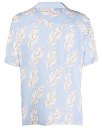 Frescobol Carioca Roberto Leaf Print Shirt