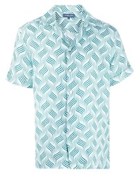 Frescobol Carioca Wave Print Short Sleeve Shirt