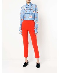 Macgraw Swan Print Blouse