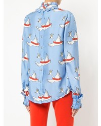 Macgraw Swan Print Blouse