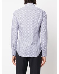 Canali All Over Graphic Print Shirt
