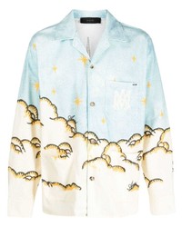 Amiri Cloud Print Cotton Shirt