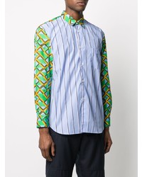 Comme Des Garcons SHIRT Comme Des Garons Shirt Contrast Panel Abstract Print Shirt