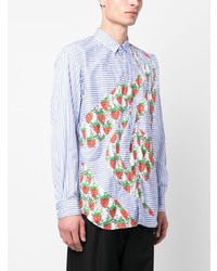 Comme Des Garcons SHIRT Comme Des Garons Shirt Strawberry Print Panelled Shirt