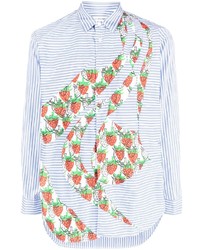 Comme Des Garcons SHIRT Comme Des Garons Shirt Strawberry Print Panelled Shirt