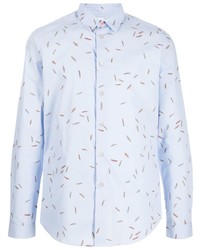 PS Paul Smith Feather Print Cotton Shirt