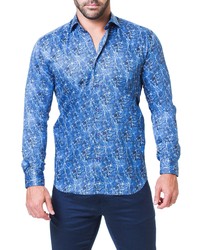 Maceoo Fibonacci Marble Print Sport Shirt