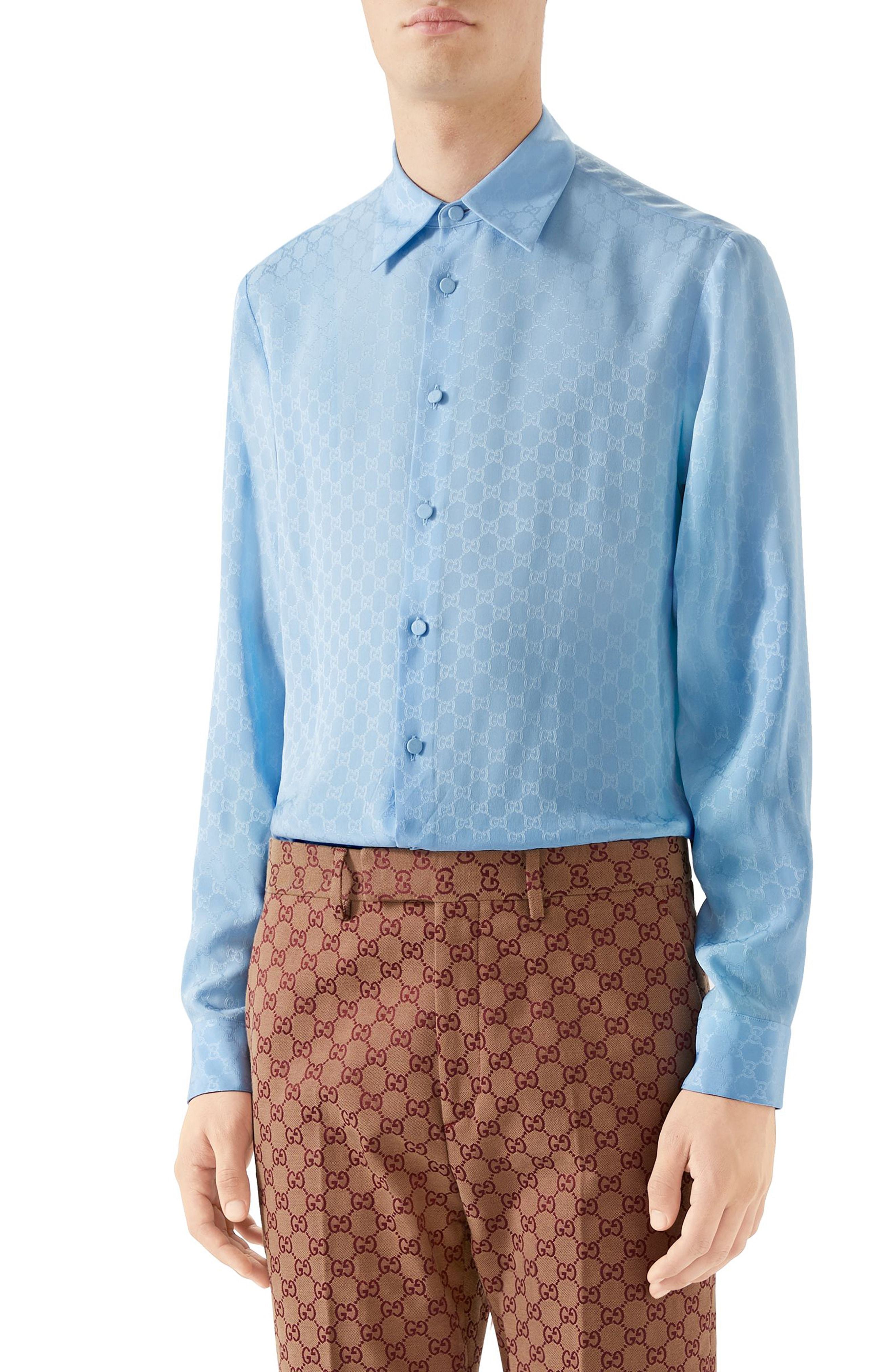 akademisk orientering Exert Gucci Gg Silk Shirt, $1,400 | Nordstrom | Lookastic