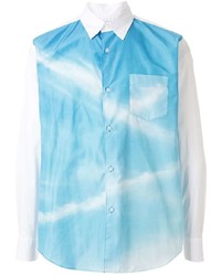 Fumito Ganryu Gradient Print Chest Pocket Shirt