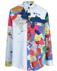 Bed J.W. Ford Graphic Map Print Shirt