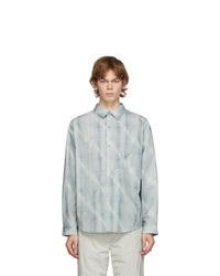 C2h4 Grey Intervein Panelled Shirt