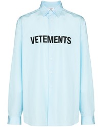 Vetements Logo Print Cotton Shirt