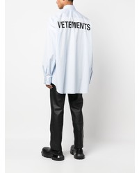 Vetements Logo Print Long Sleeve Shirt