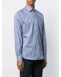 Canali Long Sleeved Printed Shirt