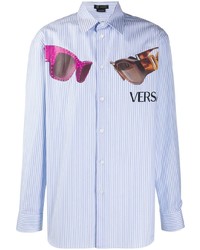 Versace Medusa Biggie Pinstriped Shirt