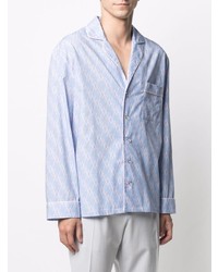 Georges Wendell Monogram Print Cotton Shirt