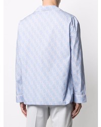 Georges Wendell Monogram Print Cotton Shirt