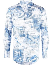 Thom Browne Nautical Print Long Sleeved Shirt