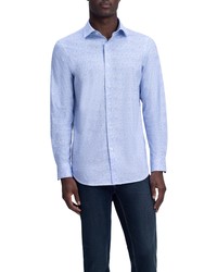 Bugatchi Ooocotton Tech Long Sleeve Button Up Shirt In Sky At Nordstrom