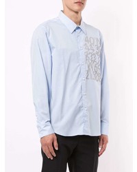 CK Calvin Klein Pinstriped Number Print Shirt