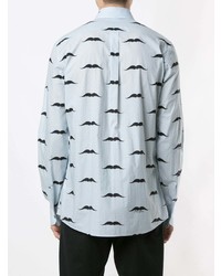 Dolce & Gabbana Polka Dot Moustache Print Shirt