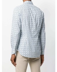 Orian Print Long Sleeve Fitted Shirt