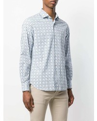 Orian Print Long Sleeve Fitted Shirt