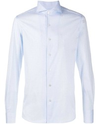 Canali Printed Long Sleeve Shirt