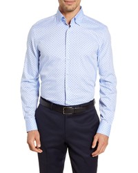 Emanuel Berg Regular Fit Dot Print Button Up Shirt