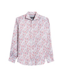 Bugatchi Shaped Fit Floral Button Up Shirt