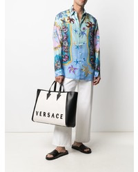 Versace Starfish Print Long Sleeve Shirt