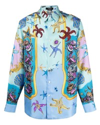 Versace Starfish Print Long Sleeve Shirt