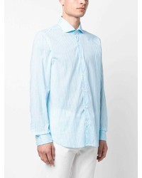 Fedeli Stripe Print Cotton Shirt
