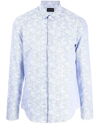 Emporio Armani Stripe Print Cotton Shirt
