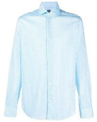 Fedeli Stripe Print Cotton Shirt