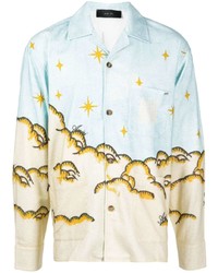 Amiri Sunscape Print Cotton Shirt