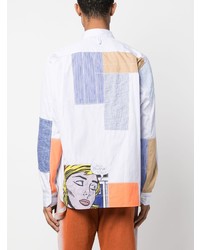 Junya Watanabe MAN X Roy Lichtenstein Mix Print Cotton Shirt