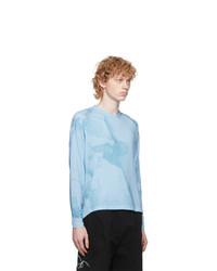 Saul Nash Blue And White See Me From Afar Illusion Long Sleeve T Shirt