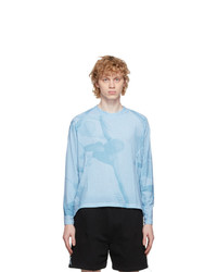 Saul Nash Blue And White See Me From Afar Illusion Long Sleeve T Shirt