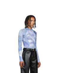 Sankuanz Blue Aqua Long Sleeve T Shirt