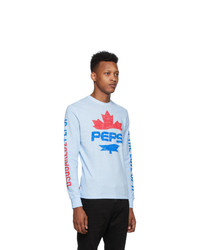 DSQUARED2 Blue Pepsi Edition Surf Fit Long Sleeve T Shirt