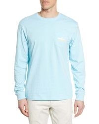 Southern Tide Center Console Long Sleeve Pocket Graphic Tee