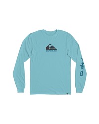 Quiksilver Omni Logo Long Sleeve Graphic Tee In Angel Blue At Nordstrom