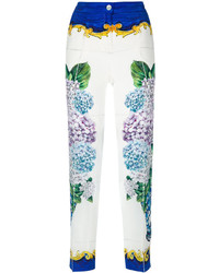 Dolce & Gabbana Hydrangea Print Trousers