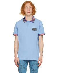 VERSACE JEANS COUTURE Blue Tapestry Polo
