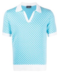 Drumohr Geometric Pattern Polo Shirt