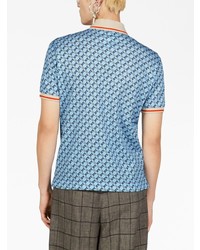 Gucci Logo Pattern Cotton Polo Shirt