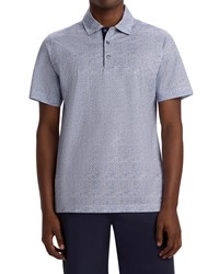 Bugatchi Ooohcotton Print Tech Polo In Air Blue At Nordstrom