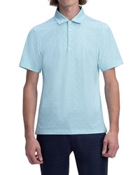 Bugatchi Ooohcotton Tech Print Polo In Mint At Nordstrom